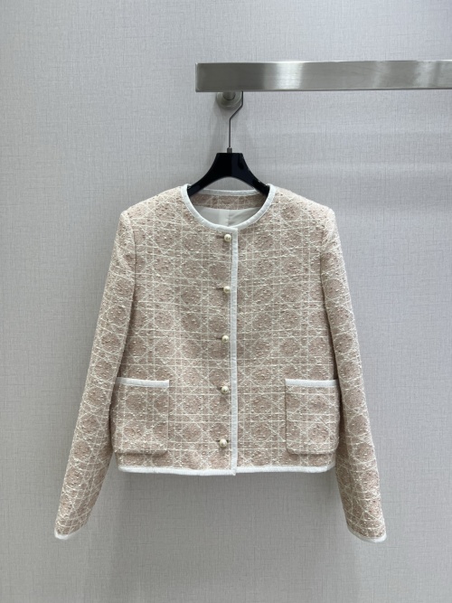 Dior Early Autumn Tweed Jacket - Classic H Fit, Elegant Baby Pink 1 Dior Early Autumn Tweed Jacket - Classic H Fit, Elegant Baby Pink