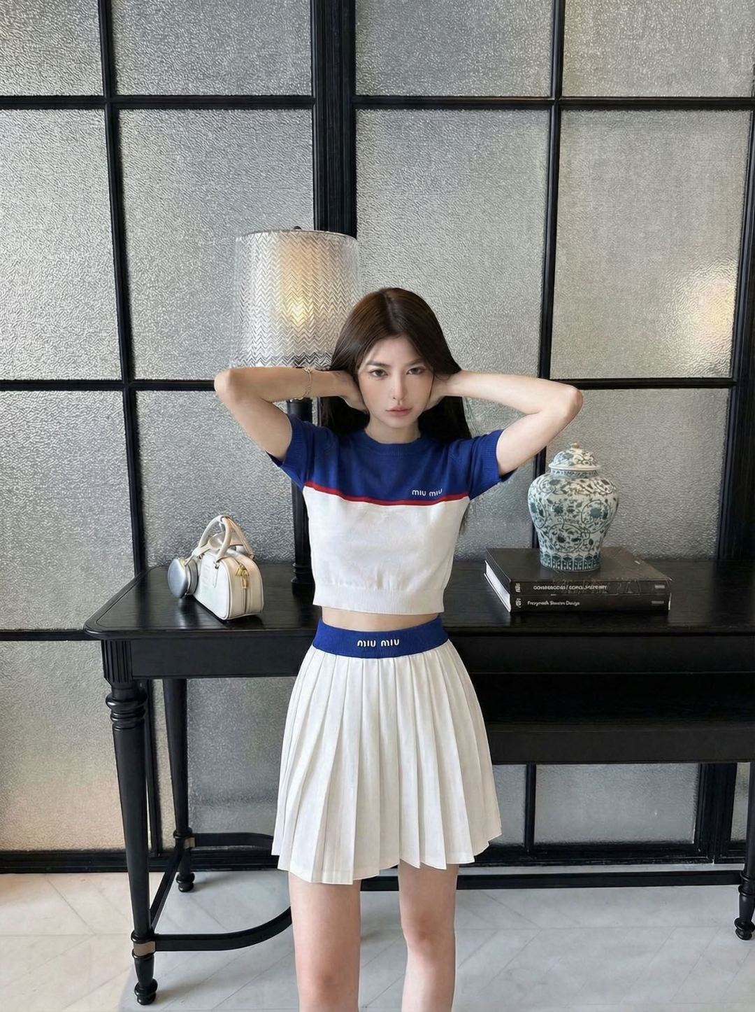 NO:722015,Model upper body picture, Miu Miu-clothing,19860909模特上身图,缪缪-服装,,Women's clothing