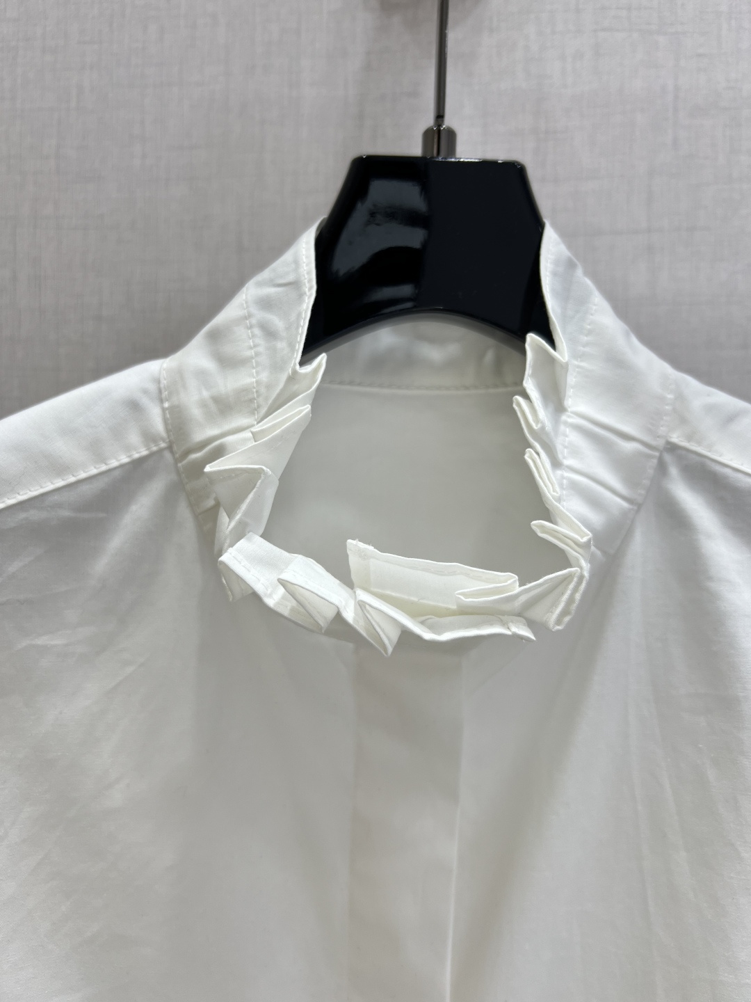 White Ruffle Collar Shirt