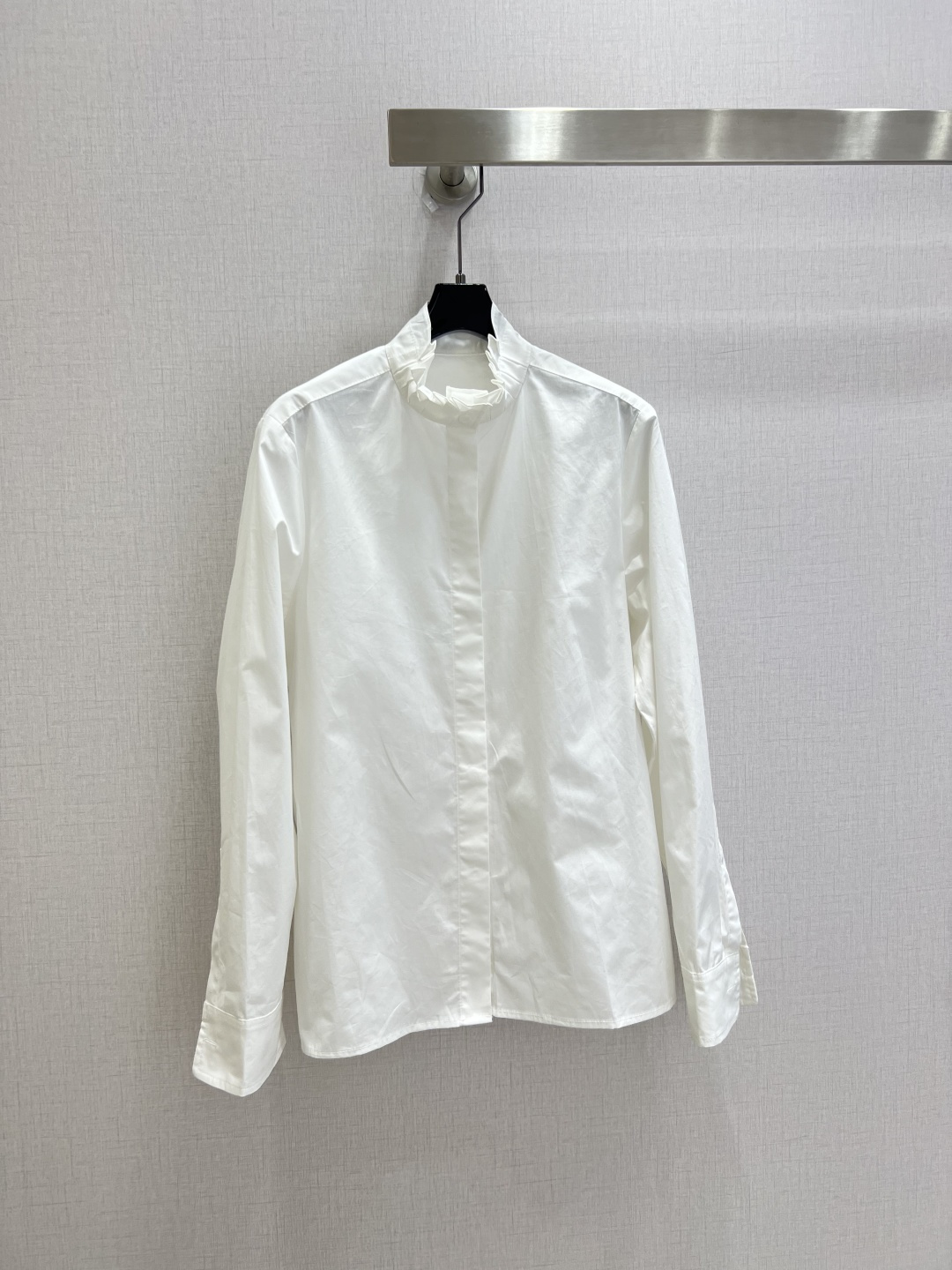 White Ruffle Collar Shirt