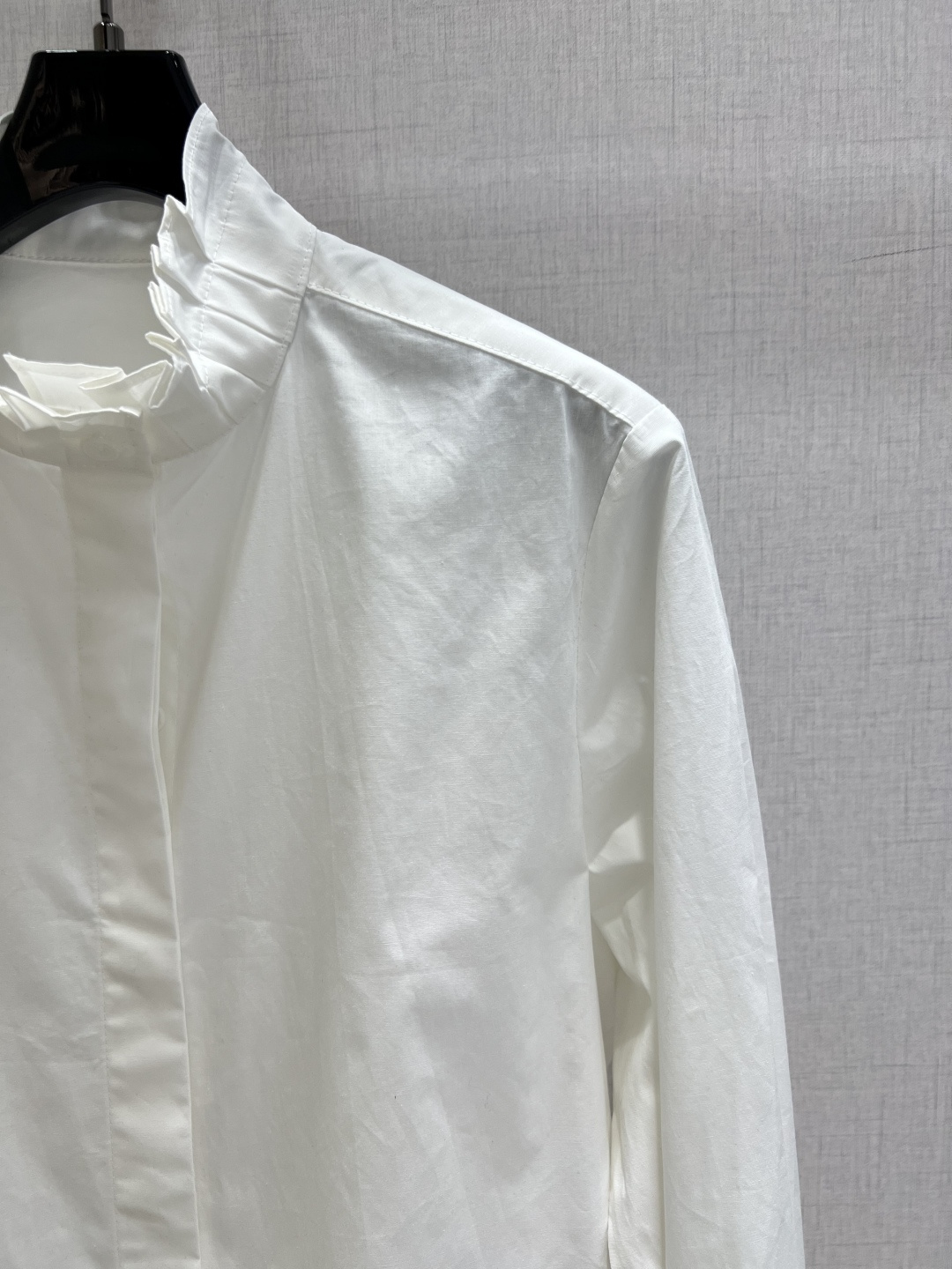 White Ruffle Collar Shirt