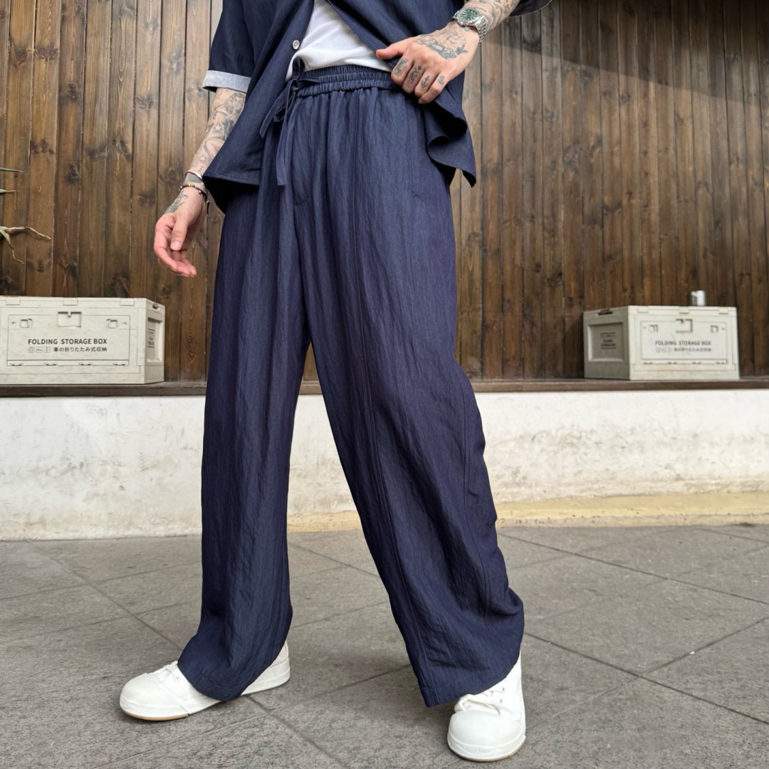 NO:411351,Pants New THE ROW, new old money style suit, new summer style, ultra-thin fabric, cool and breathable, handsome upper body effect, same style for men and women, a must-have for trendy people. Number of sizes M-2XL, alexander wang19860909裤子 新款THE ROW,新款老钱风格套装,夏季新款,超薄面料,清凉透气,上身效果帅气十足,男女同款,潮人必备.码数M-2XL,,alexander wang,Men's clothing