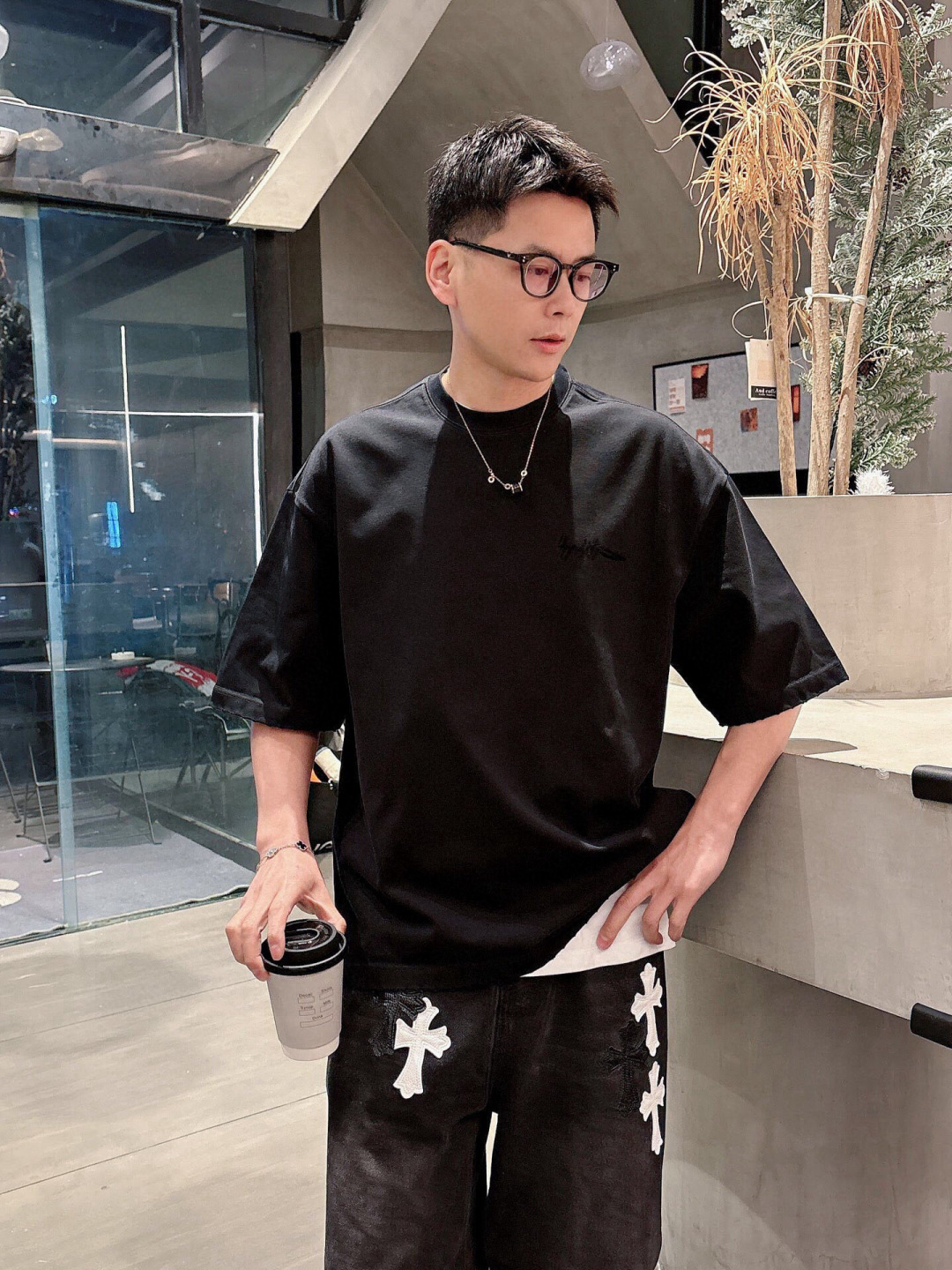 NO:411415,2025 spring and summer new model Y-3 signature short sleeve XS-XL, T-shirt, alexander wang198609092025春夏新款 Y-3签名短袖 XS-XL,,T-shirt,alexander wang,Men's clothing