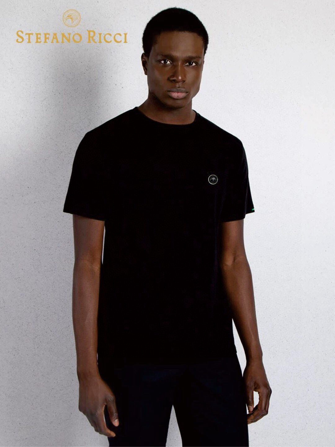 NO:411283,Stefano Ricci Stephen 25 Spring and Summer New Metal Eagle Head Small Short-Sleeve T-shirt, with exquisite Eagle Head Metal Logo + Back and Sleeve Embroidery Design; Customized 80 Double-Strand Mercerized Cotton Fabric; Black and White M-XXXL, T-shirt,tees, t-shirt,alexander wang19860909Stefano Ricci·史蒂芬 25春夏新品金属鹰头小标短袖T恤,胸前饰有精致鹰头金属标识+后背及袖边刺绣设计；采用定制80支双股丝光棉面料；黑色 白色 M-XXXL,,T-shirt,tees，t-shirt,alexander wang,Men's clothing