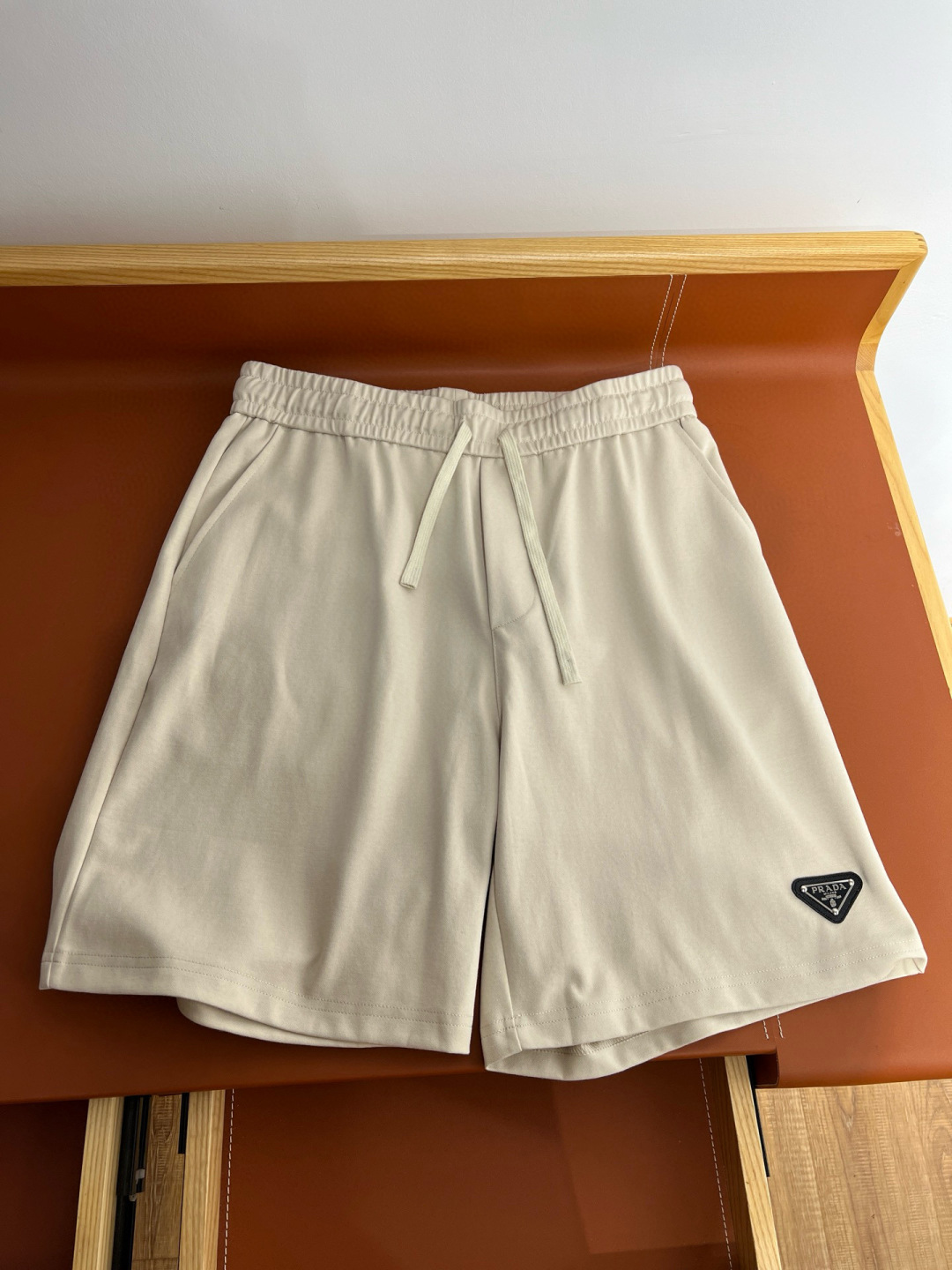 “Breathable Cotton Summer Shorts with 3D Logo Print for Men – Black Almond”