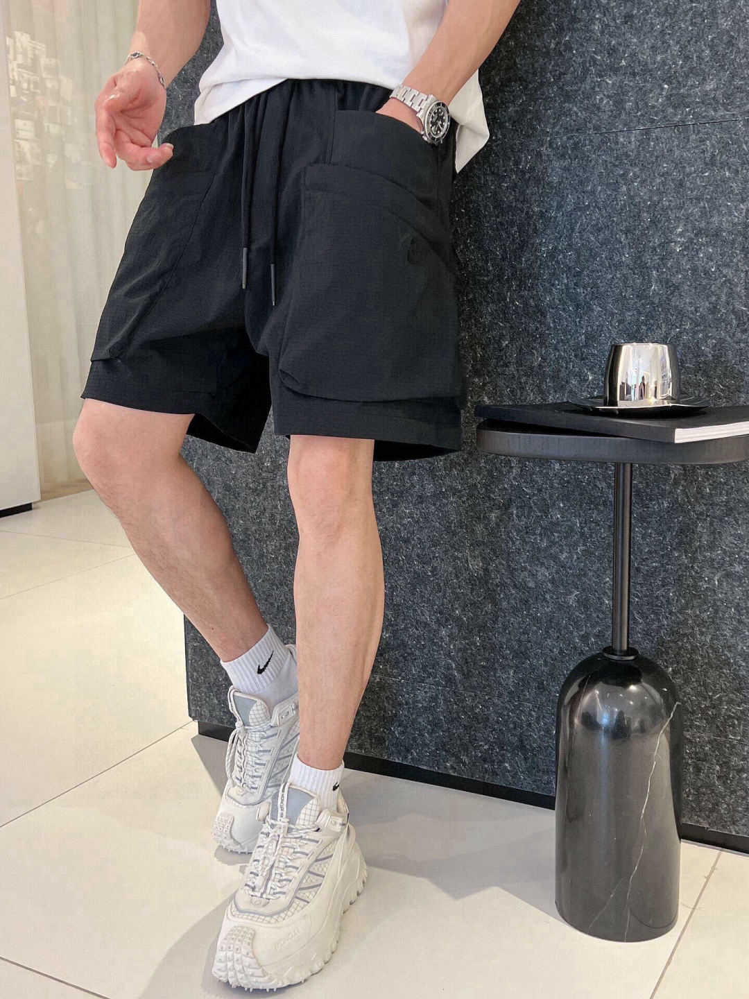 Y-3 Summer Shorts: High-End Quality, Super Soft Fabric, Double Pocket Design, Fashionable Logo - 图片 2
