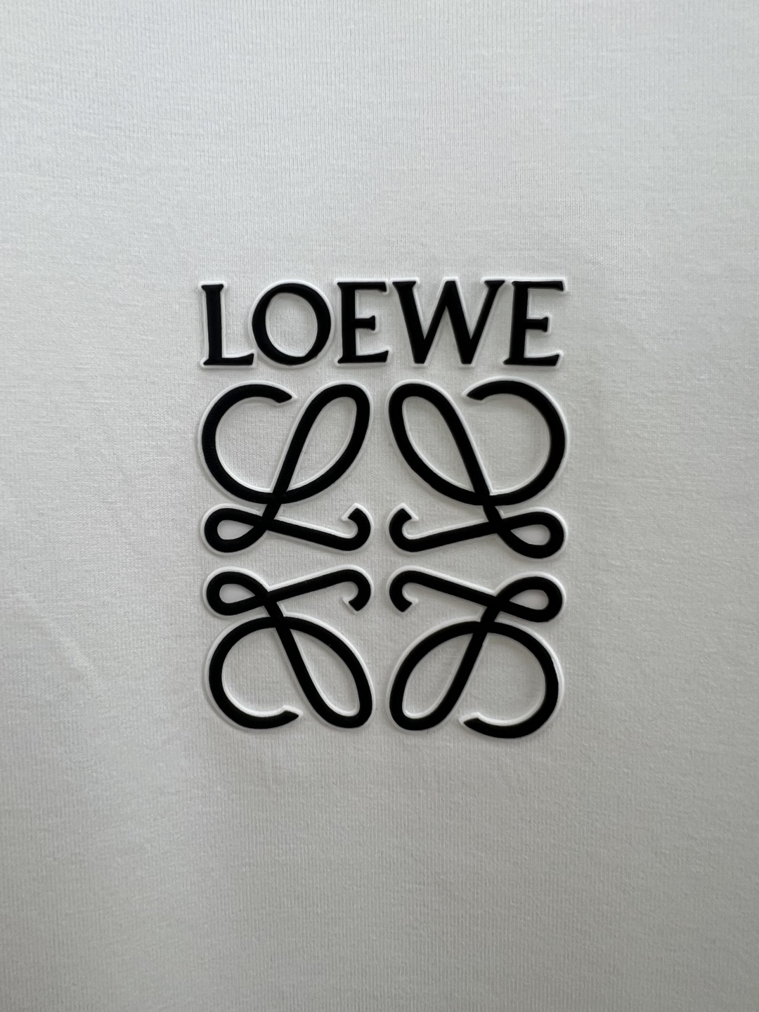 
Loewe.罗意威 春夏正面饰有撞色品牌经典元素Anagram logo花字立体硅胶短袖T恤，长青款式