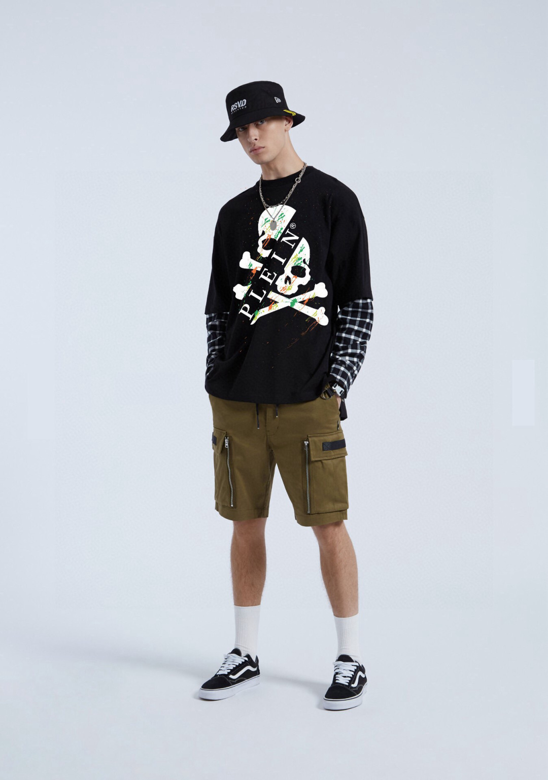 “Philipp Plein 25 Spring/Summer Skull Head T-Shirts: Customized Silky Cotton Fabrics”