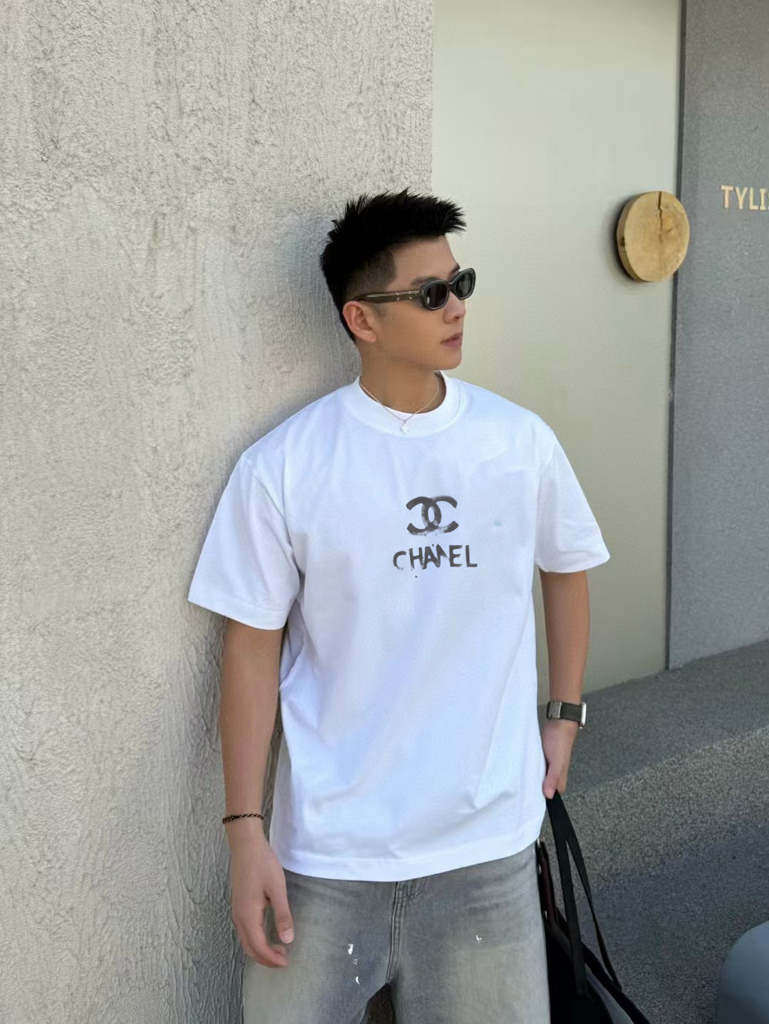 
CHANE*小香2025秋季新款 双C字母logo印花 短袖t恤  定制面料300g  男女同款
尺码