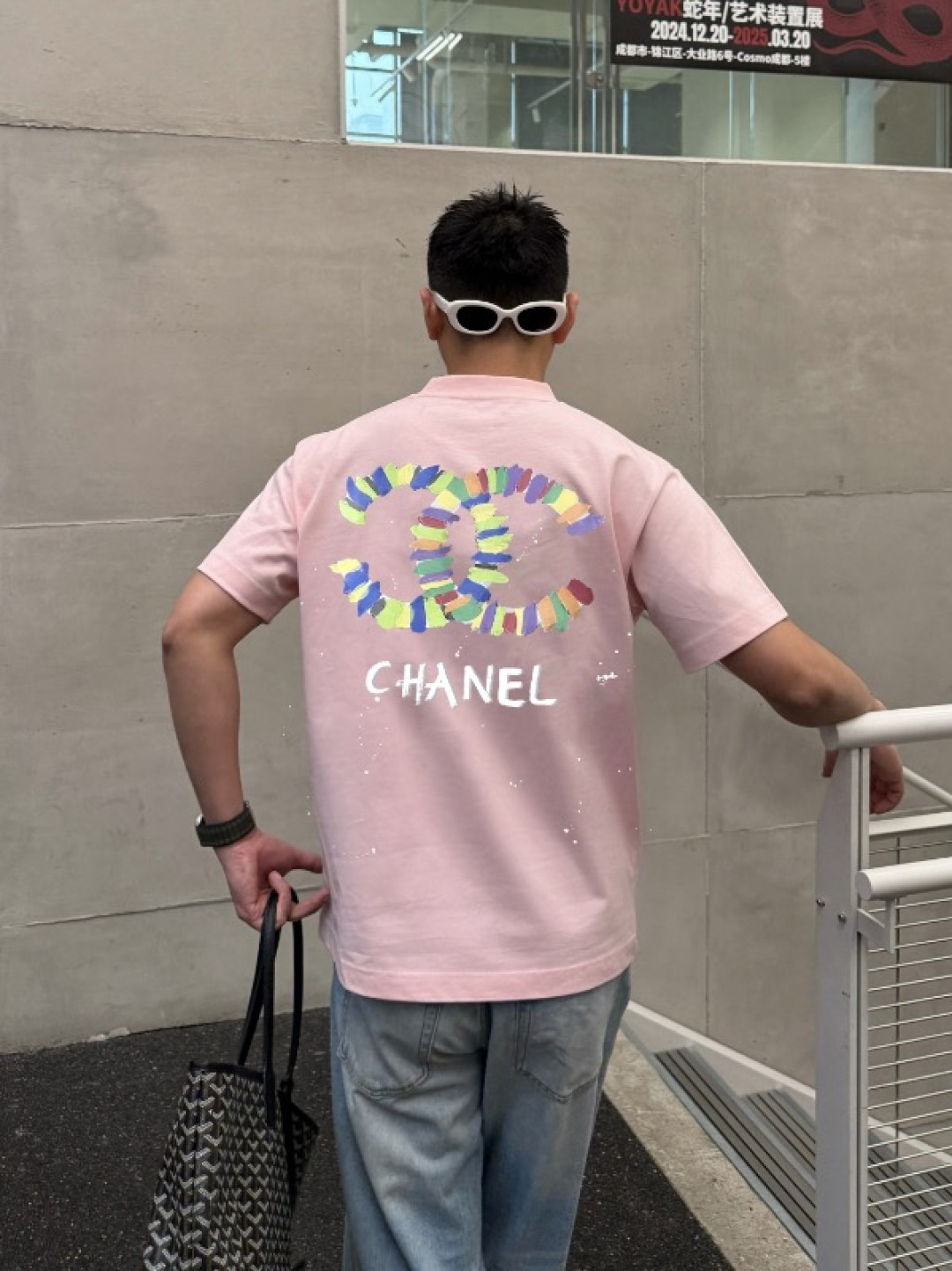 
CHANE*小香2025秋季新款 双C字母logo印花 短袖t恤  定制面料300g  男女同款
尺码