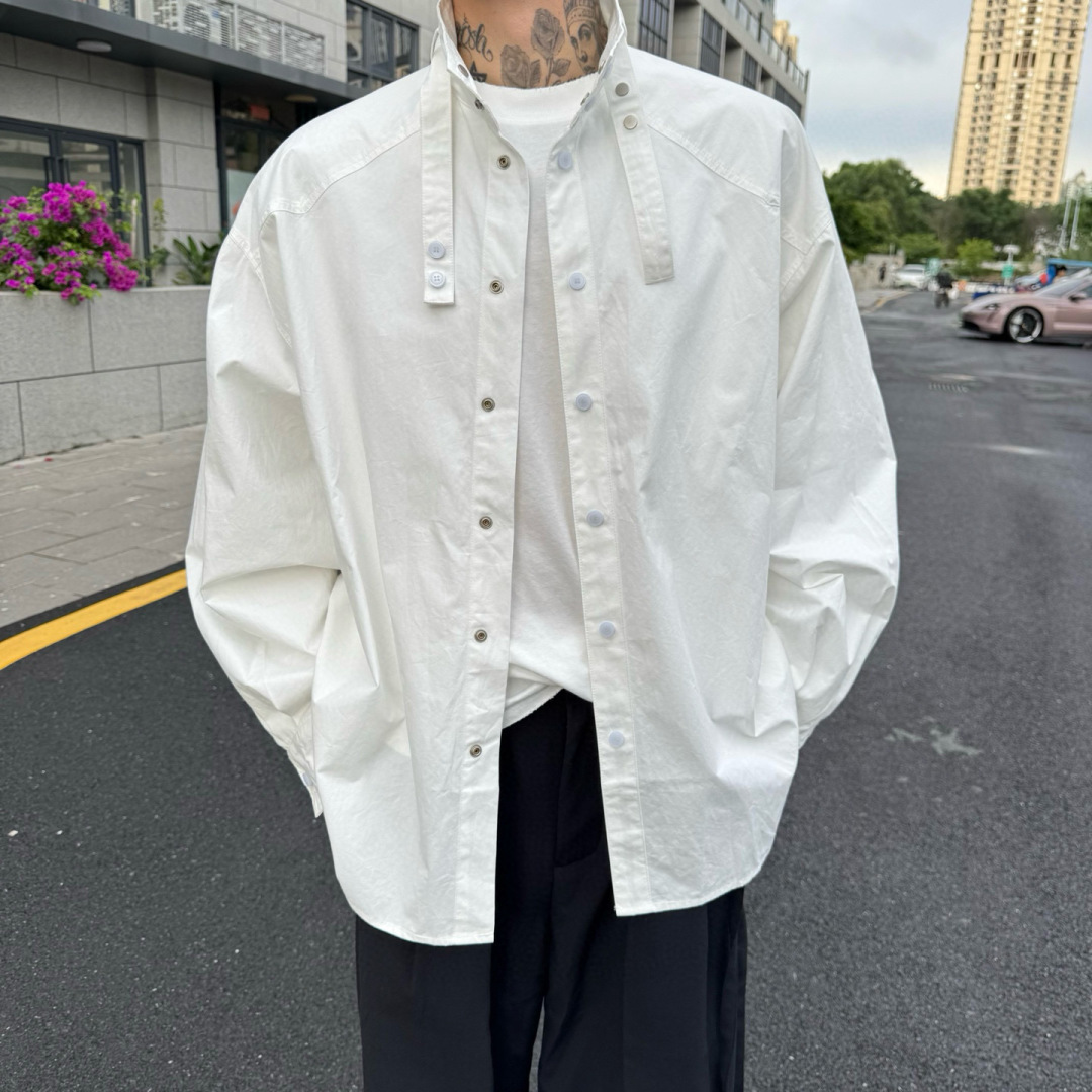 
MM6🌟秋冬新款韩版宽松休闲衬衫🆕采用优质面料，搭上身足够吸睛且回头率爆棚！简约大气，男女同款！码数