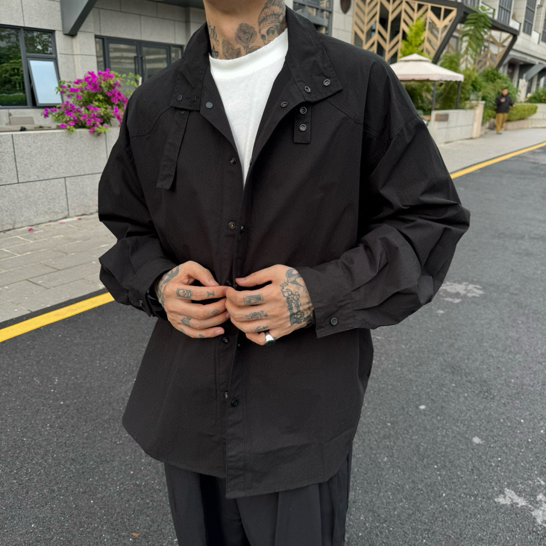  
MM6🌟秋冬新款韩版宽松休闲衬衫🆕采用优质面料，搭上身足够吸睛且回头率爆棚！简约大气，男女同款！码数