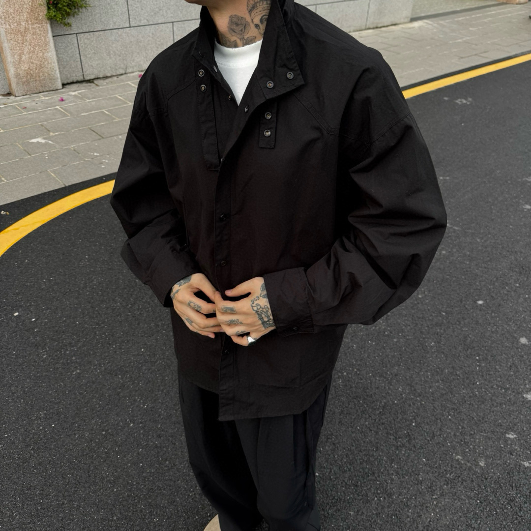  
MM6🌟秋冬新款韩版宽松休闲衬衫🆕采用优质面料，搭上身足够吸睛且回头率爆棚！简约大气，男女同款！码数