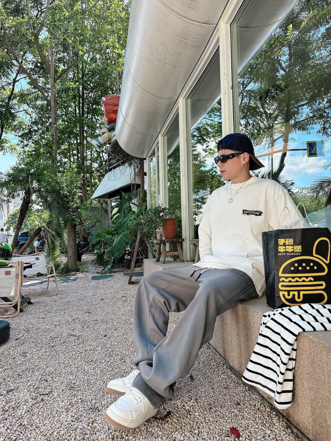 
W11 25新款长袖阔版T恤
颜色：黑，白
尺码：S-XL