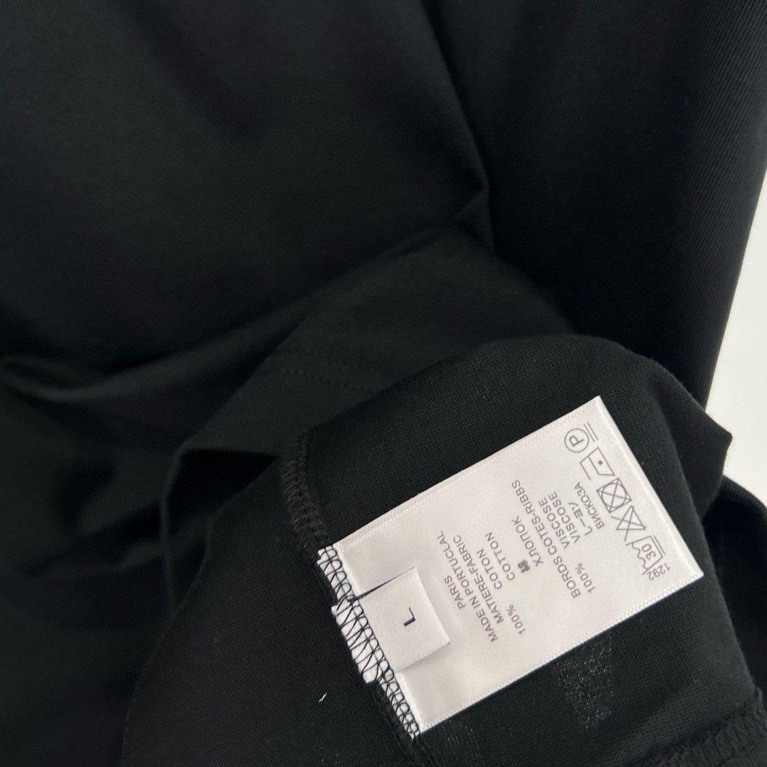 MONCL* 蒙口*2025春夏新款短袖T恤重磅纯棉字母logo立体绣花+直喷印花颜色：黑色 白色 码数