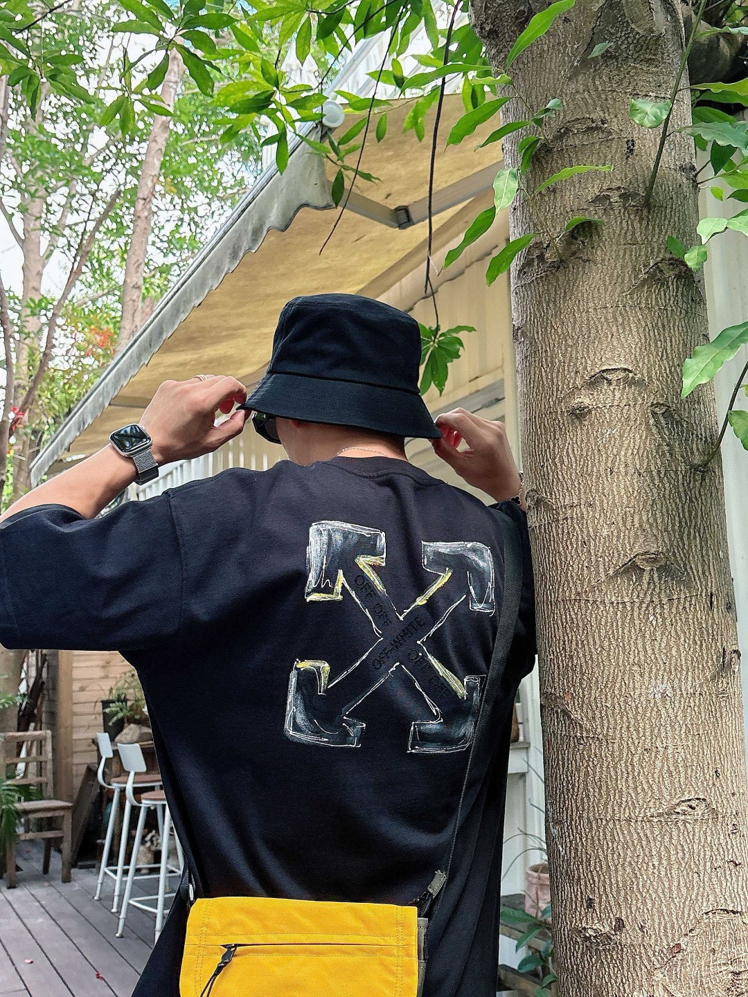 25新款短袖阔版T恤颜色：黑，白尺码：XS-XL