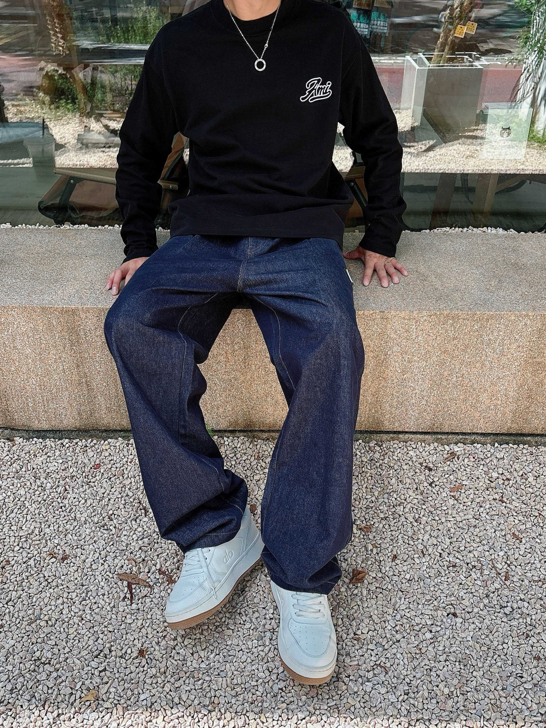 25新款长袖阔版T恤颜色：黑，白尺码：S-XL