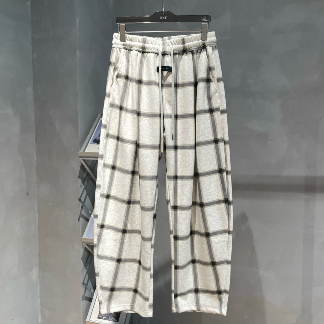 AMIRI🌟早秋新款格子休闲裤🆕采用优质面料，具有质感，松紧腰带设计，超级时尚洋气！码数：S-3XL 男