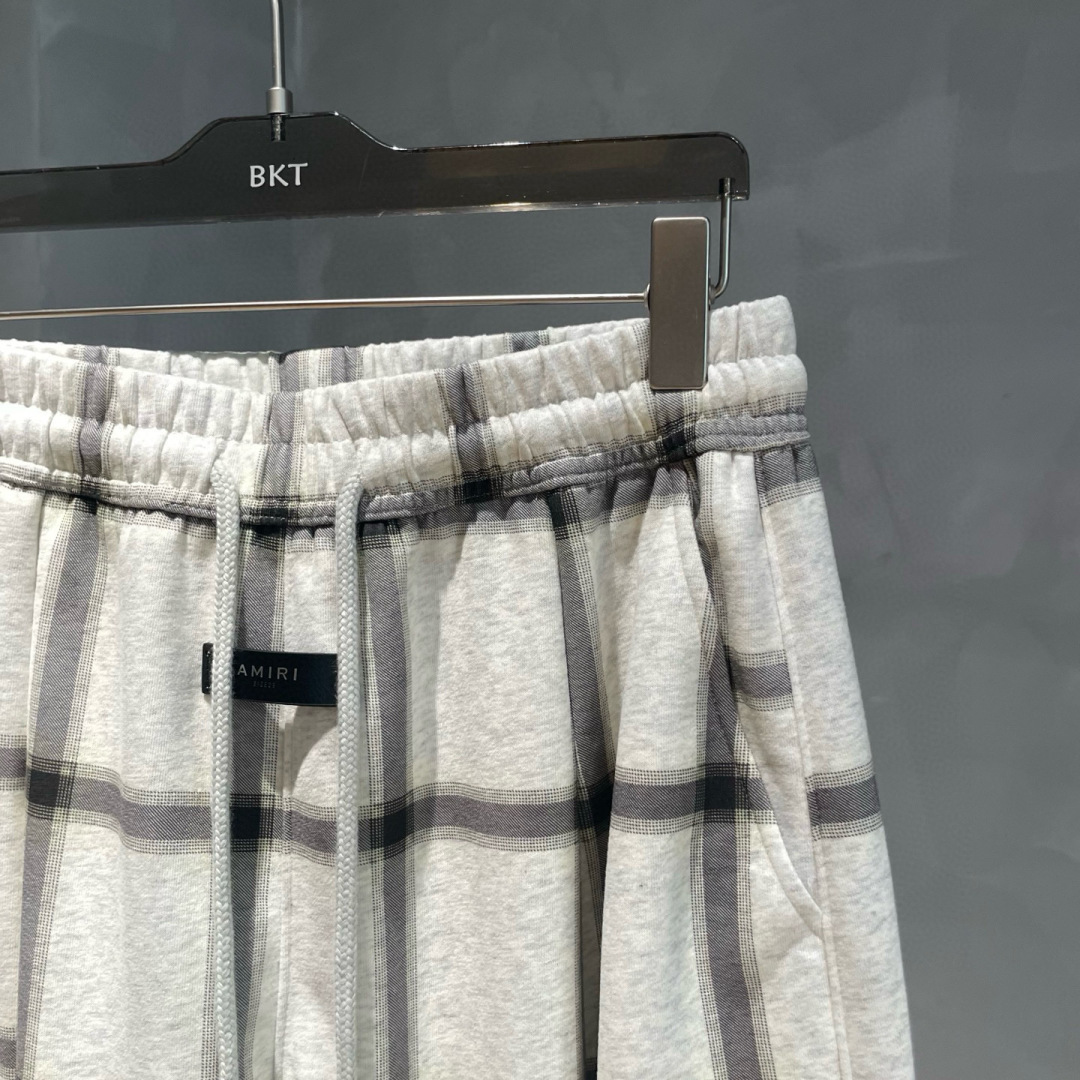 AMIRI🌟早秋新款格子休闲裤🆕采用优质面料，具有质感，松紧腰带设计，超级时尚洋气！码数：S-3XL 男