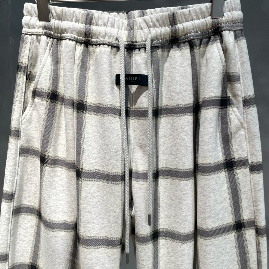 AMIRI🌟早秋新款格子休闲裤🆕采用优质面料，具有质感，松紧腰带设计，超级时尚洋气！码数：S-3XL 男