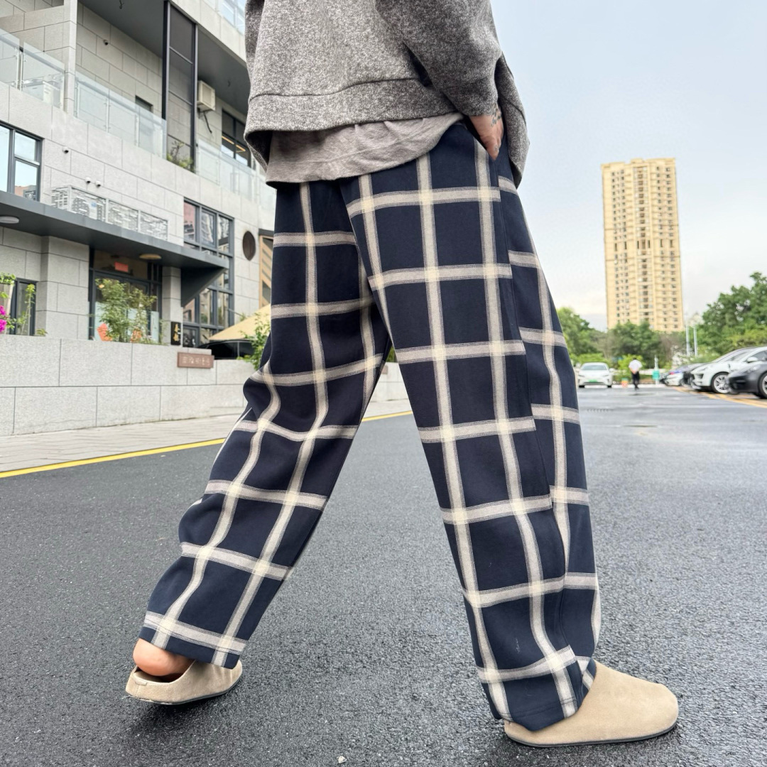 AMIRI🌟早秋新款格子休闲裤🆕采用优质面料，具有质感，松紧腰带设计，超级时尚洋气！码数：S-3XL 男