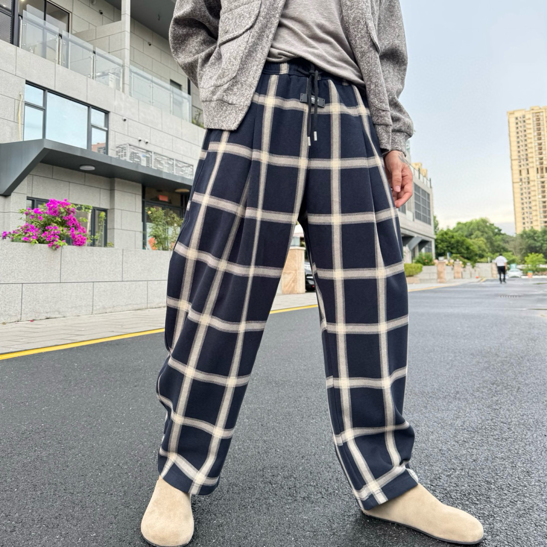 AMIRI🌟早秋新款格子休闲裤🆕采用优质面料，具有质感，松紧腰带设计，超级时尚洋气！码数：S-3XL 男