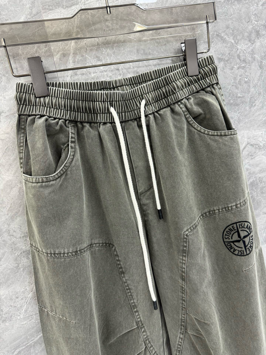 25秋冬新款CD x Stone Island户外复古休闲伞兵裤，男士柔软斜纹棉布宽松潮流长裤。顶级渠道