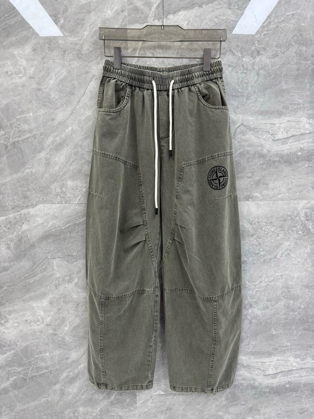 25秋冬新款CD x Stone Island户外复古休闲伞兵裤，男士柔软斜纹棉布宽松潮流长裤。顶级渠道