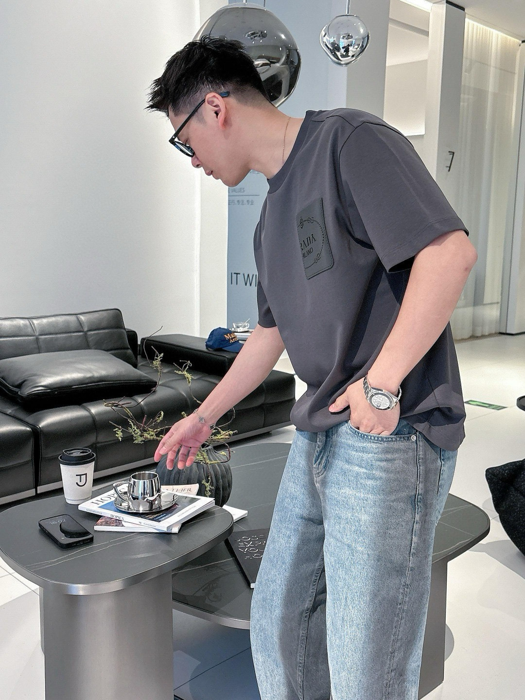 2025 S/S New 新品颜色：黑色 白色 石墨灰尺码：M-3XL 微阔版型P.S：兰精莫代尔+匹马