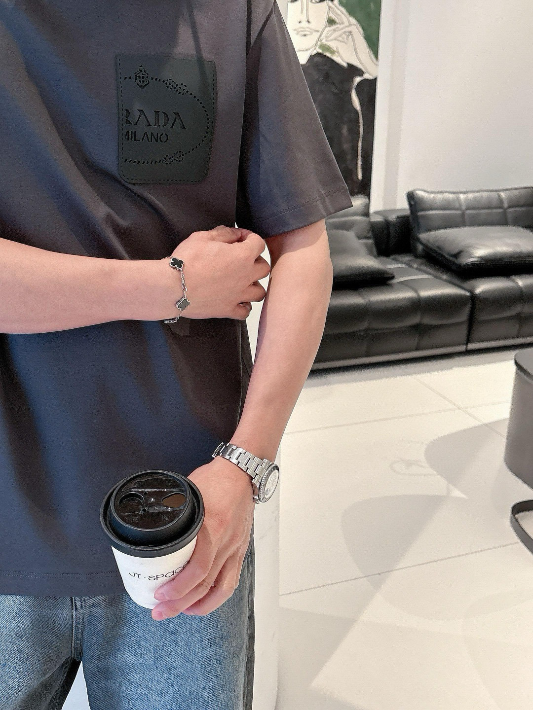 2025 S/S New 新品颜色：黑色 白色 石墨灰尺码：M-3XL 微阔版型P.S：兰精莫代尔+匹马