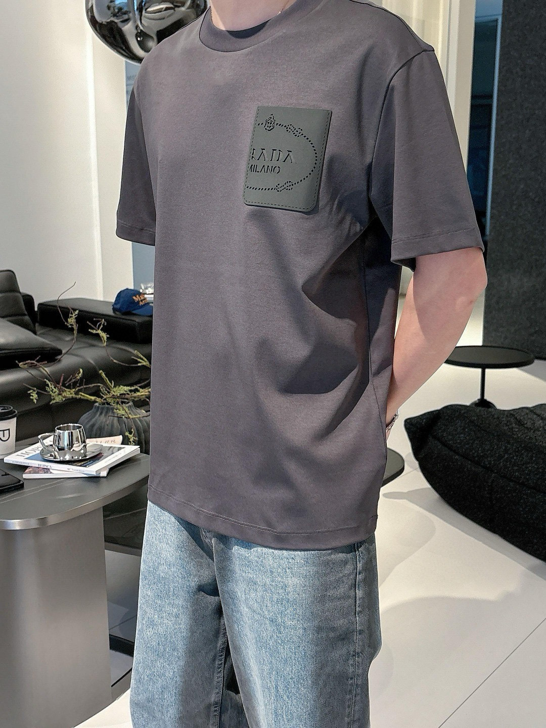 2025 S/S New 新品颜色：黑色 白色 石墨灰尺码：M-3XL 微阔版型P.S：兰精莫代尔+匹马