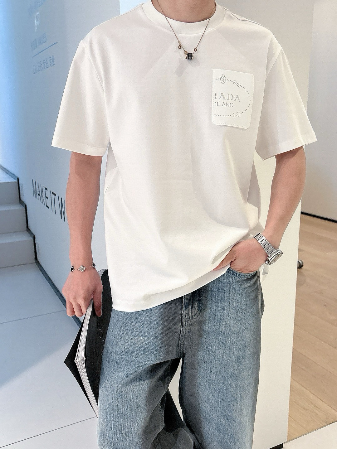 2025 S/S New 新品颜色：黑色 白色 石墨灰尺码：M-3XL 微阔版型P.S：兰精莫代尔+匹马