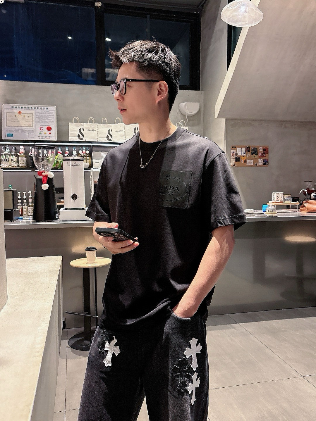 2025 S/S New 新品颜色：黑色 白色 石墨灰尺码：M-3XL 微阔版型P.S：兰精莫代尔+匹马