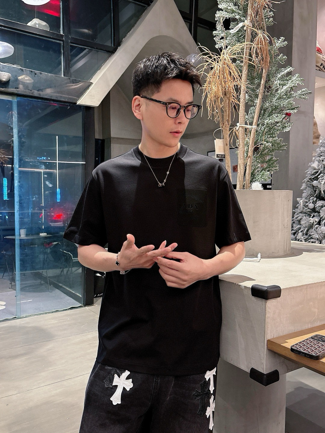 2025 S/S New 新品颜色：黑色 白色 石墨灰尺码：M-3XL 微阔版型P.S：兰精莫代尔+匹马