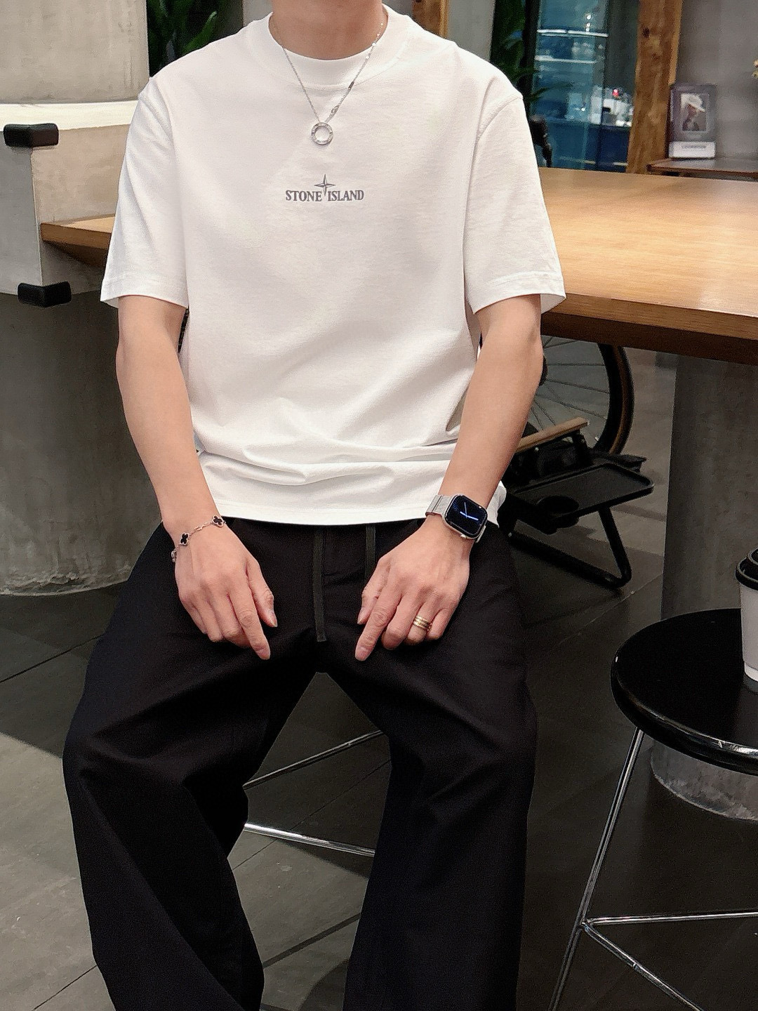 2025 S/S New 新品颜色：黑色 白色 灰色尺码：M—3XL 微阔版型P.S：265克重纯棉肌理