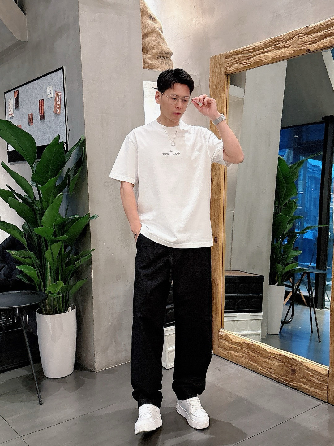 2025 S/S New 新品颜色：黑色 白色 灰色尺码：M—3XL 微阔版型P.S：265克重纯棉肌理