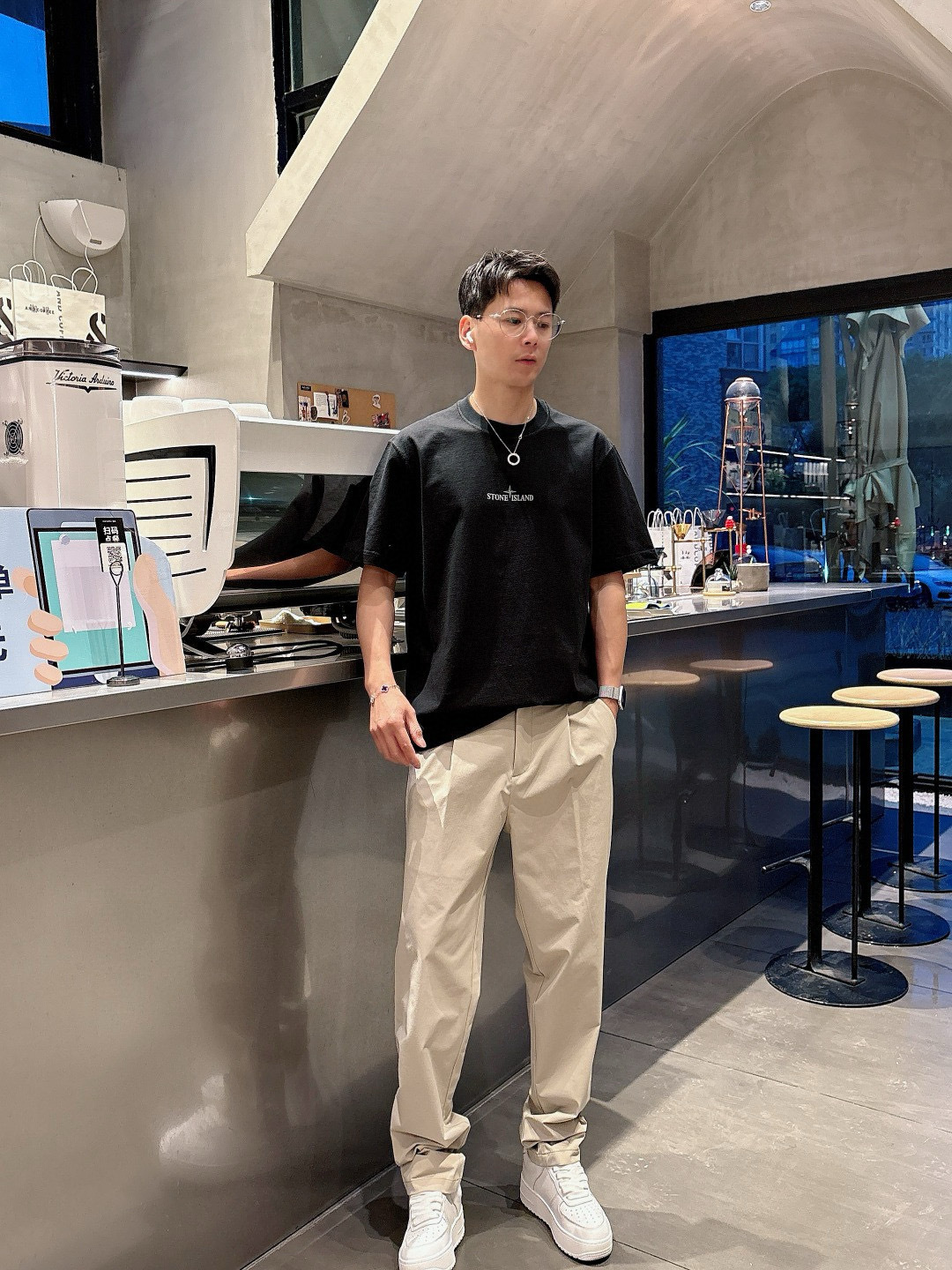 2025 S/S New 新品颜色：黑色 白色 灰色尺码：M—3XL 微阔版型P.S：265克重纯棉肌理