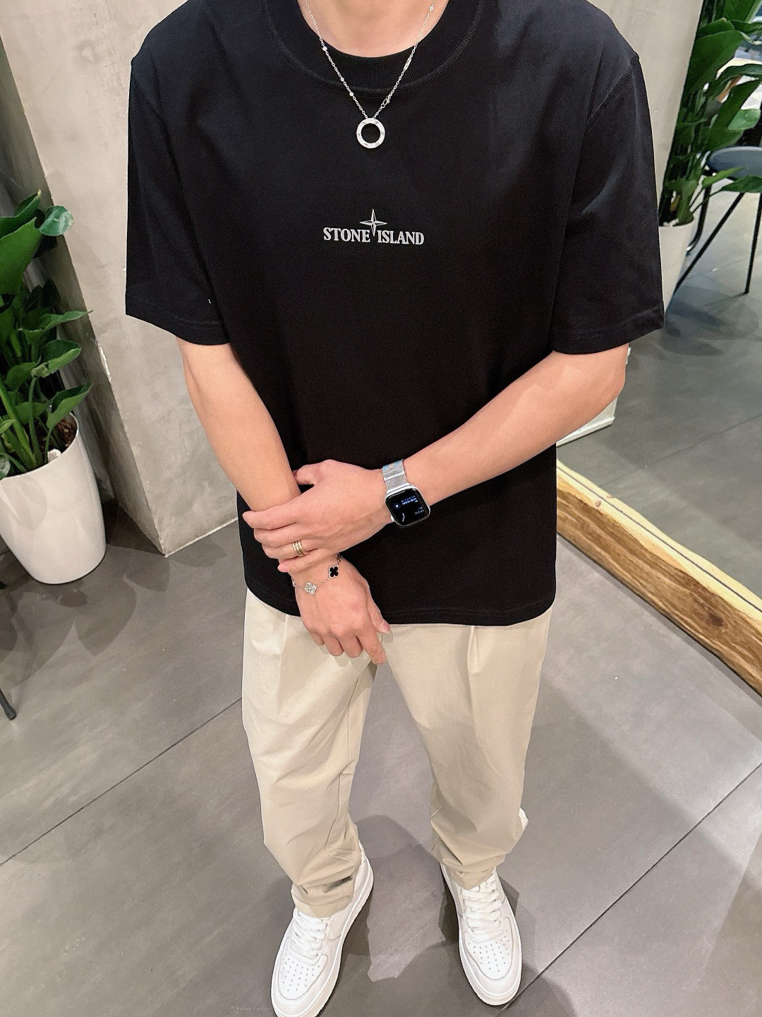 2025 S/S New 新品颜色：黑色 白色 灰色尺码：M—3XL 微阔版型P.S：265克重纯棉肌理