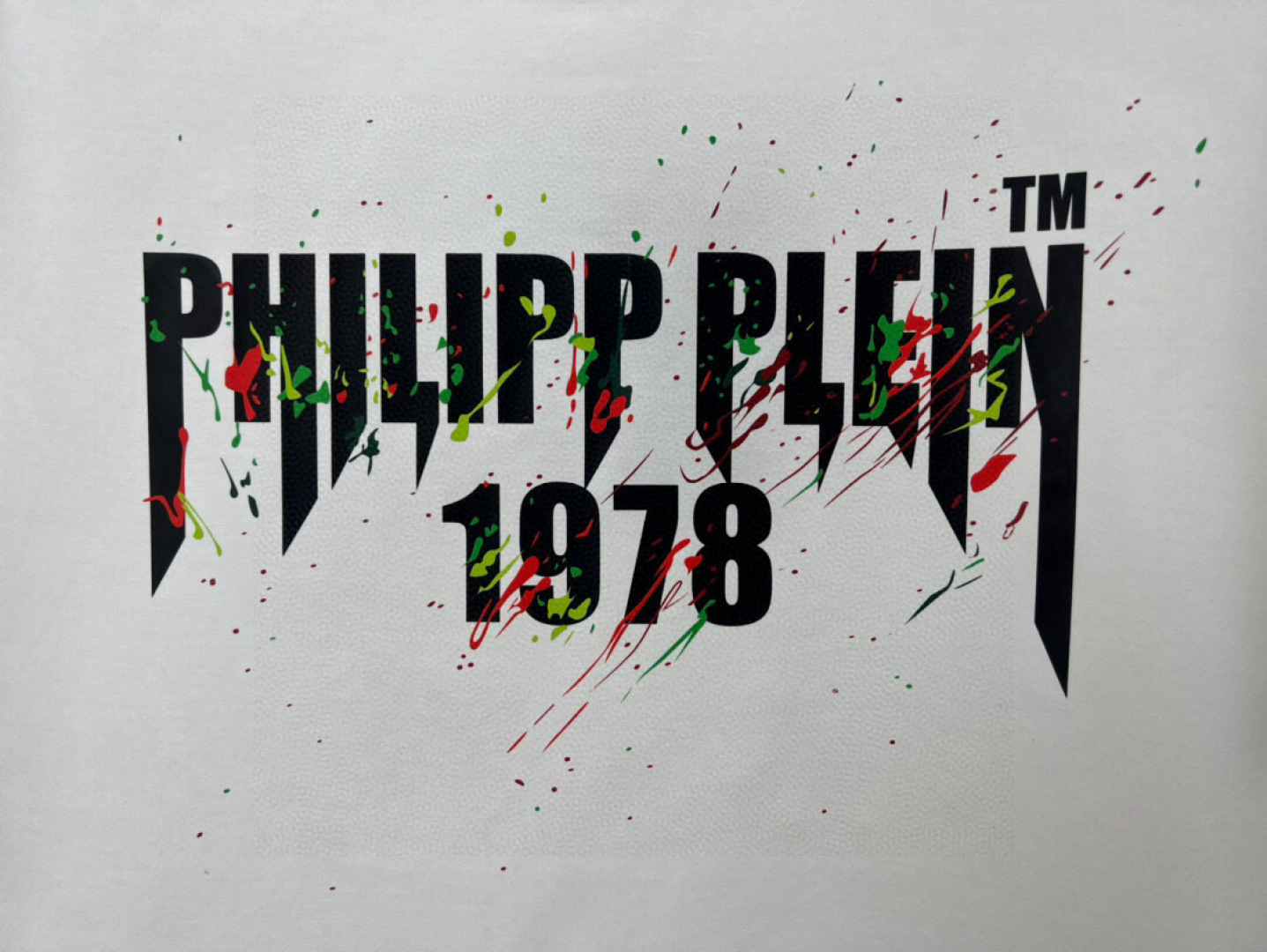 PHILIPP PLEIN 25春夏新品数码印花徽标短袖圆领T恤，采用定制80支双股丝光棉面料；黑色 白