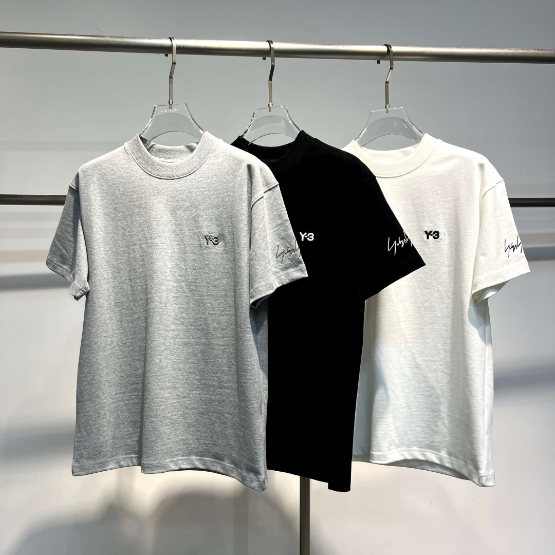 Y-3 25新款磨毛短袖阔版T恤颜色：黑，白，灰尺码：XS-XL