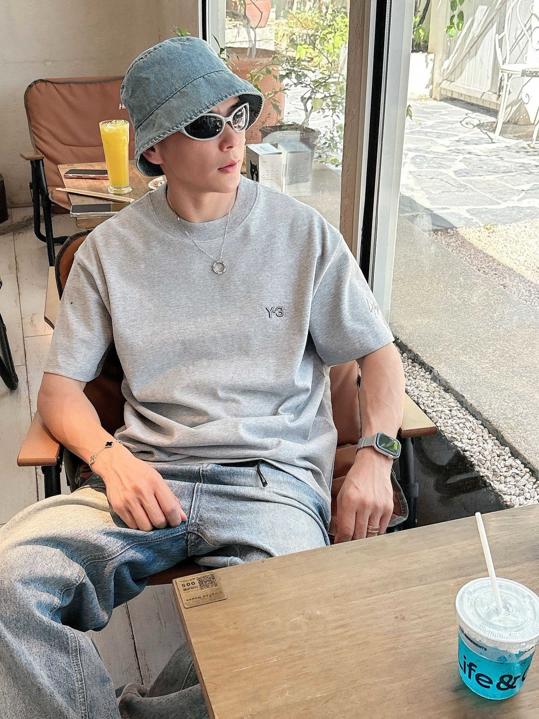 Y-3 25新款磨毛短袖阔版T恤颜色：黑，白，灰尺码：XS-XL