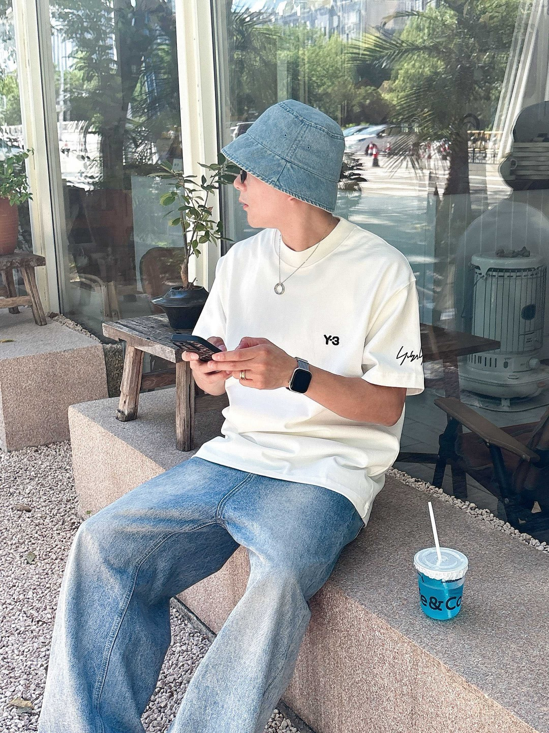 Y-3 25新款磨毛短袖阔版T恤颜色：黑，白，灰尺码：XS-XL