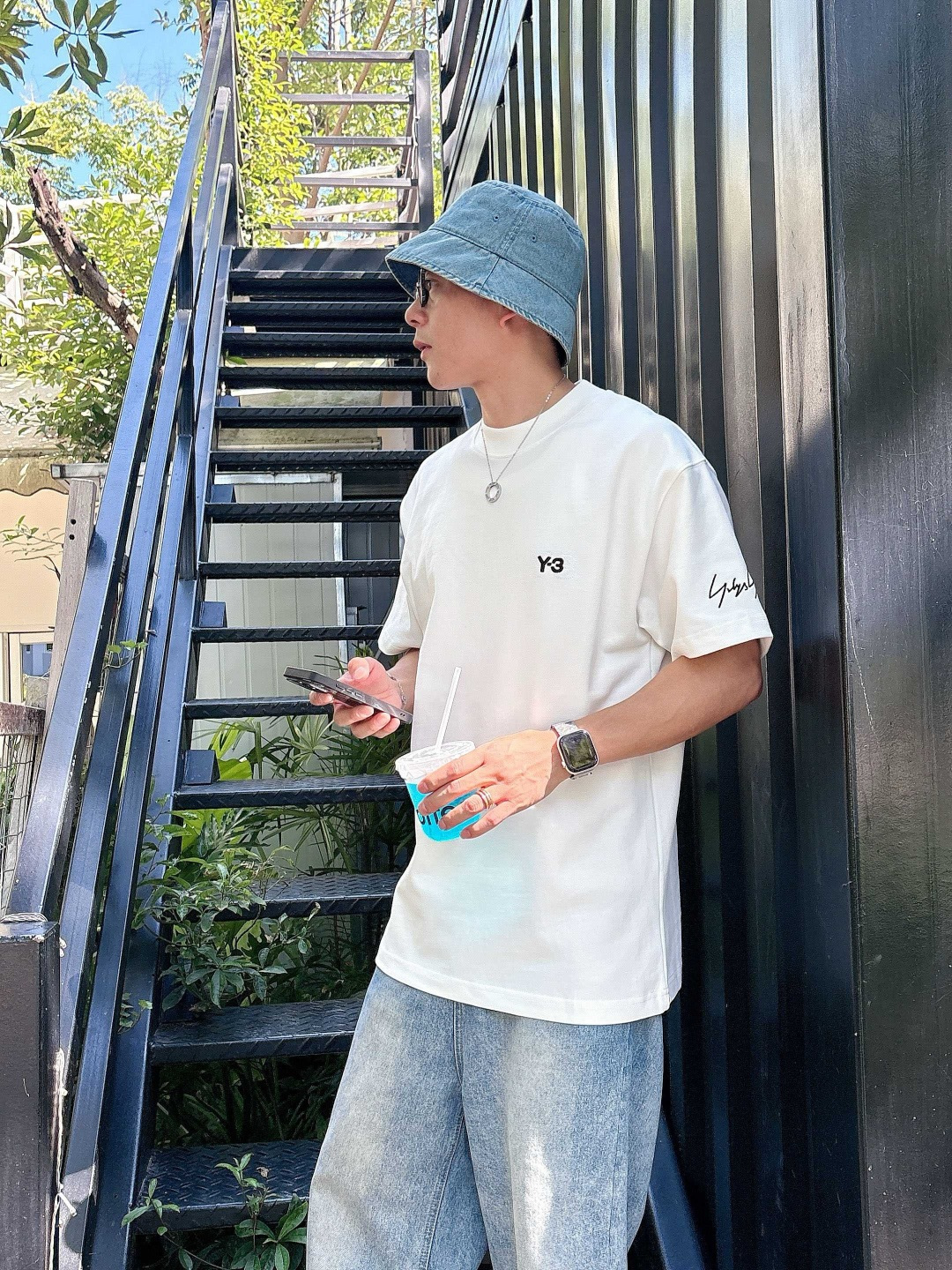 Y-3 25新款磨毛短袖阔版T恤颜色：黑，白，灰尺码：XS-XL