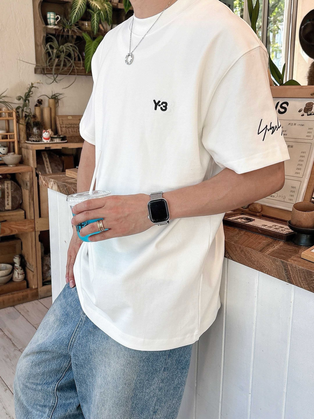 Y-3 25新款磨毛短袖阔版T恤颜色：黑，白，灰尺码：XS-XL