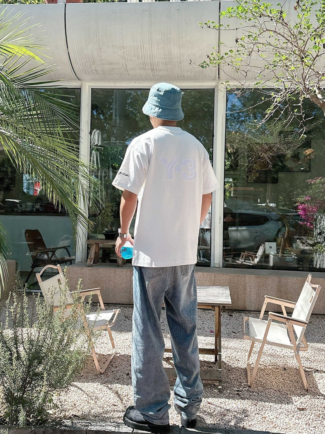 Y-3 25新款磨毛短袖阔版T恤颜色：黑，白，灰尺码：XS-XL