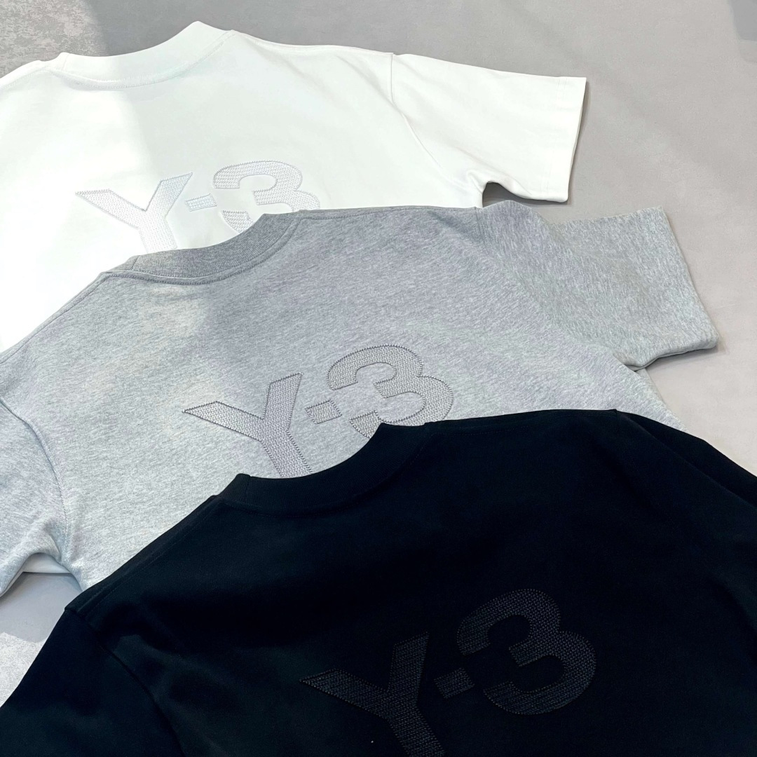 Y-3 25新款磨毛短袖阔版T恤颜色：黑，白，灰尺码：XS-XL