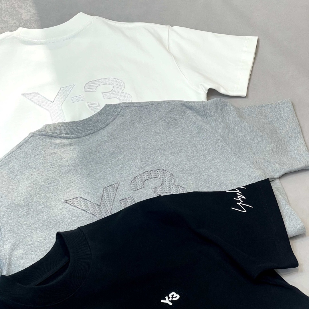 Y-3 25新款磨毛短袖阔版T恤颜色：黑，白，灰尺码：XS-XL