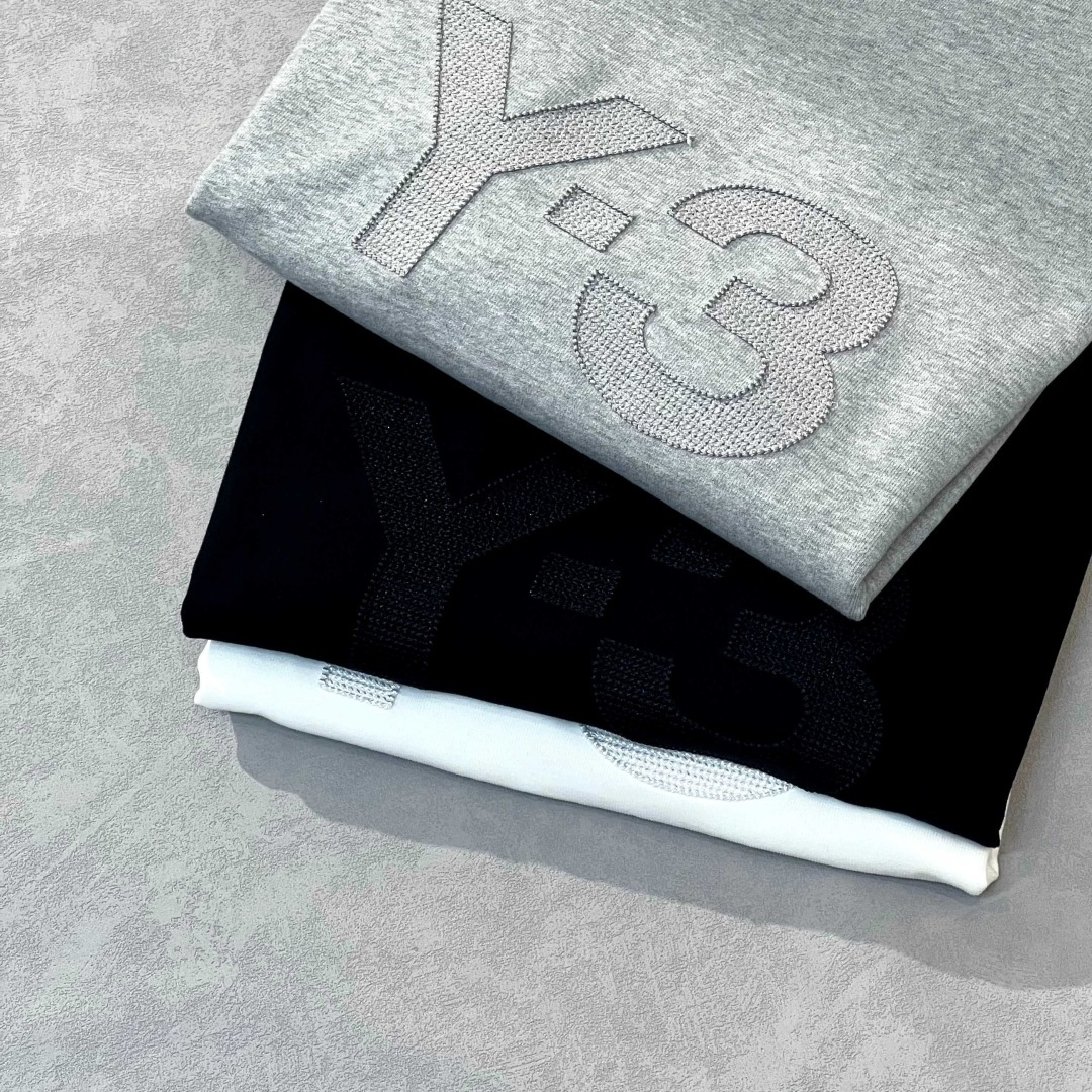Y-3 25新款磨毛短袖阔版T恤颜色：黑，白，灰尺码：XS-XL