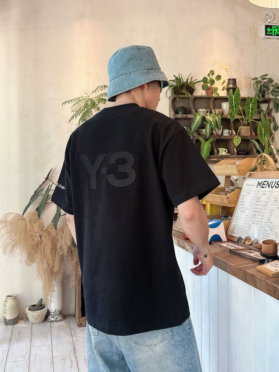 Y-3 25新款磨毛短袖阔版T恤颜色：黑，白，灰尺码：XS-XL