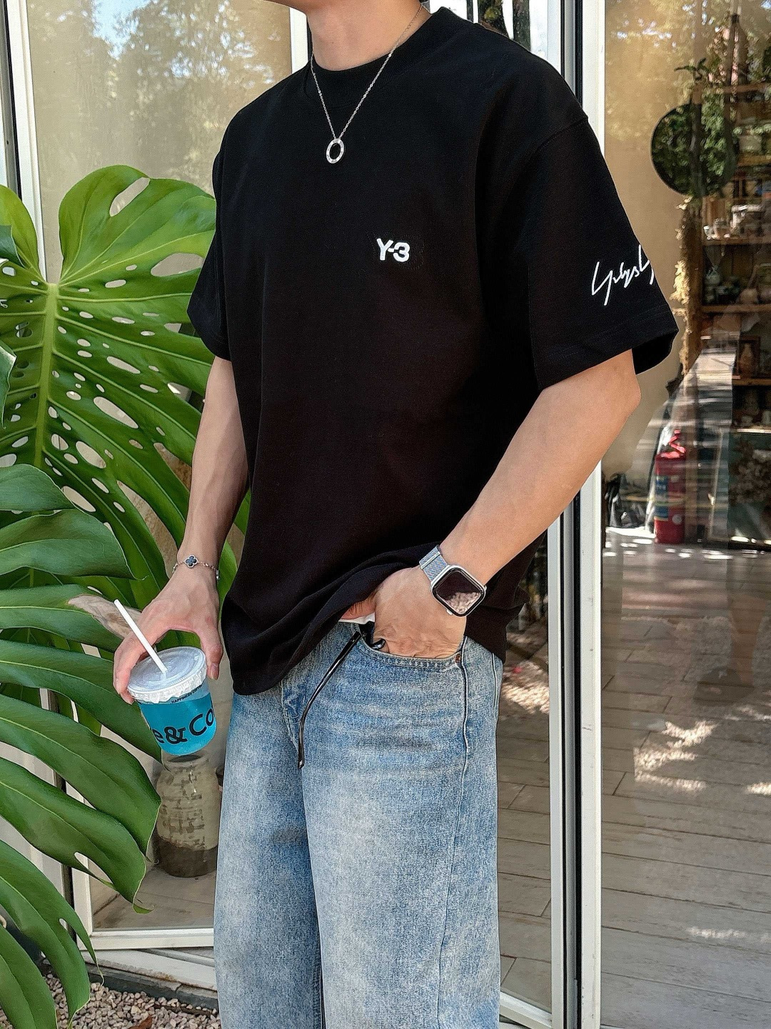 Y-3 25新款磨毛短袖阔版T恤颜色：黑，白，灰尺码：XS-XL